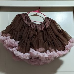 Girl's Sam's Petticoat/Tutu/Square Dancing Petti Sz M brown/pink